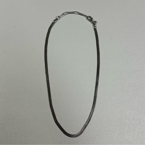 Nordstrom Herringbone Chain Rhodium Necklace - Picture 5 of 10